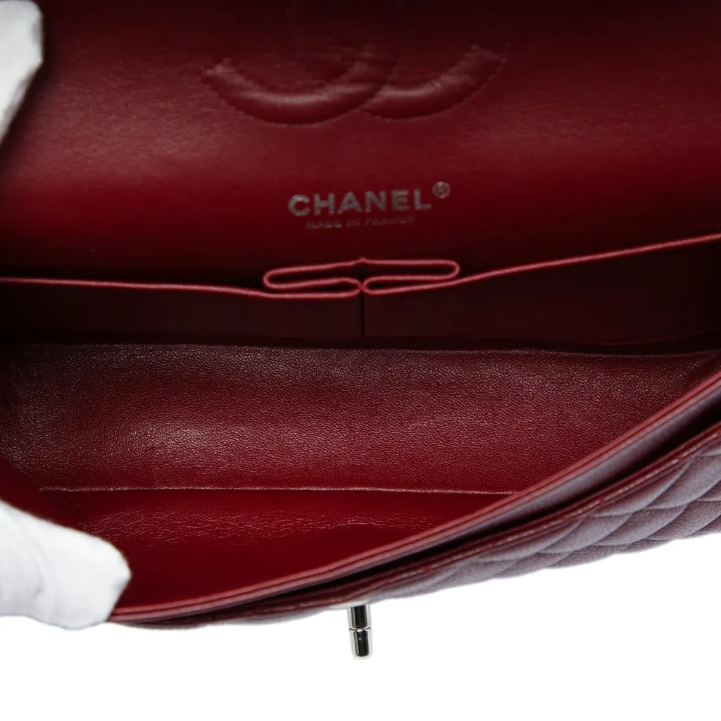 Chanel Medium Classic Caviar Double Flap Red Leather Very good - Model View