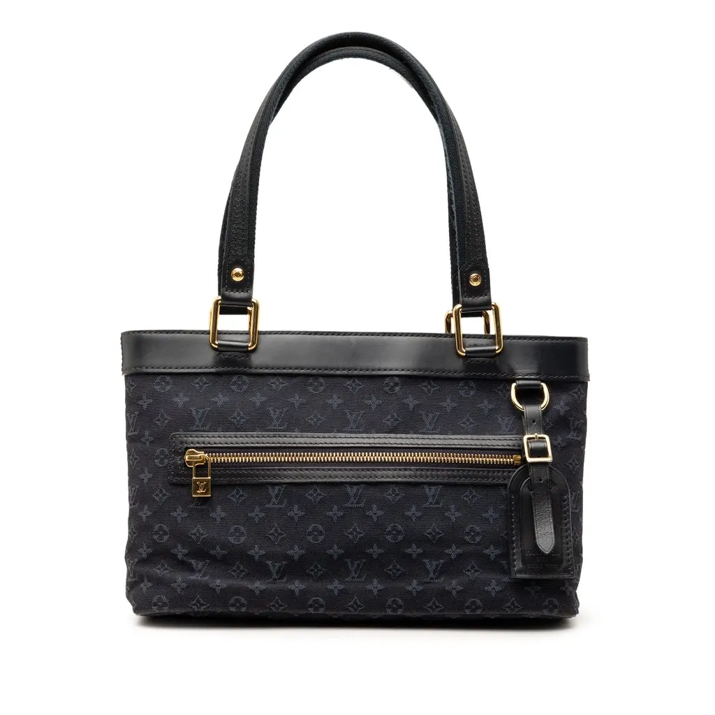 Louis Vuitton Monogram Mini Lin Lucille PM Blue Good - Front View