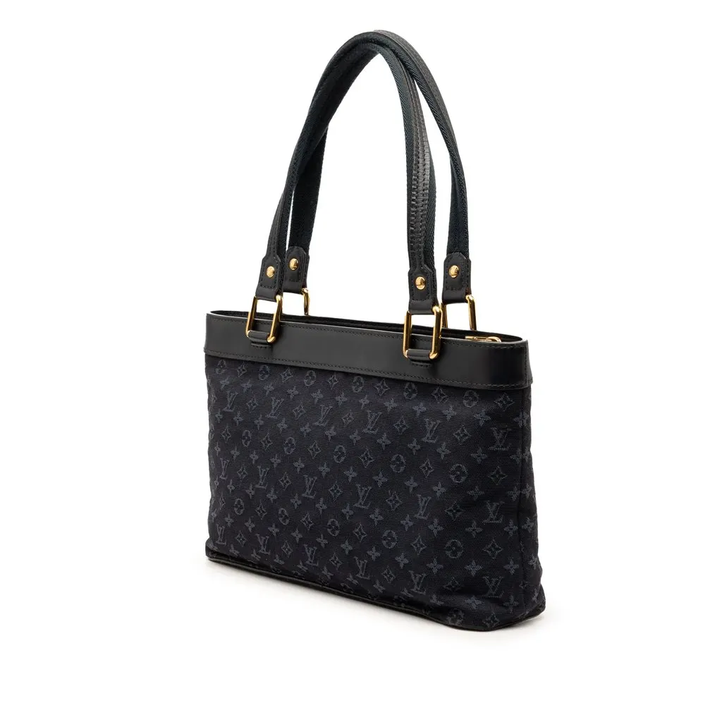 Louis Vuitton Monogram Mini Lin Lucille PM Blue Good - Back View