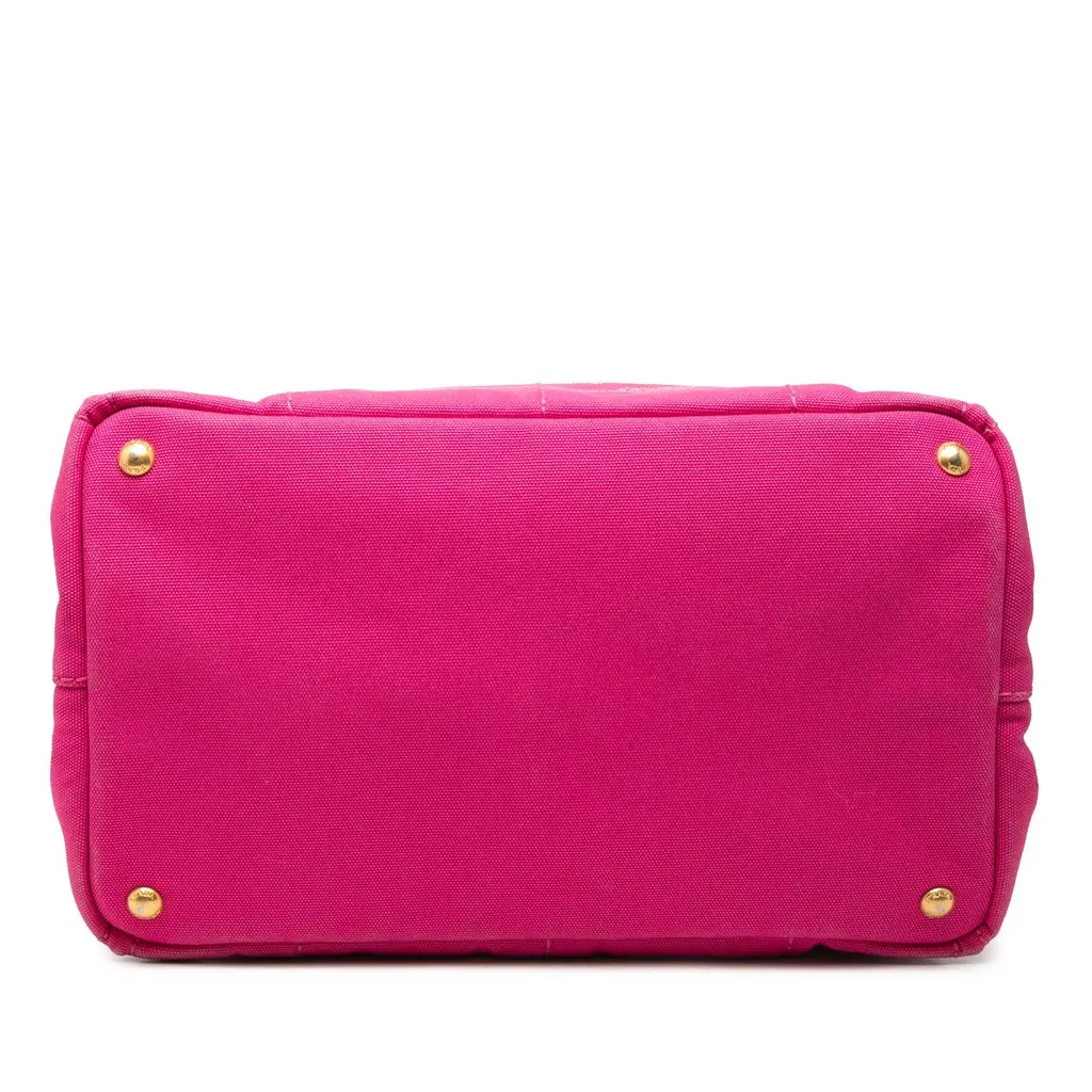 Prada Canvas Canapa Logo Tote Pink Canvas Very good - Inside View