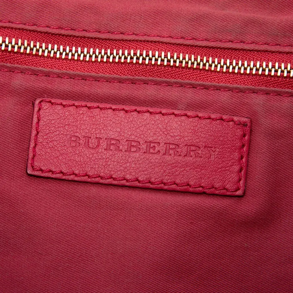 Burberry Small Haymarket Check Coated Canvas and Calfskin Canterbury Tote Beige Canvas Very good - Box View
