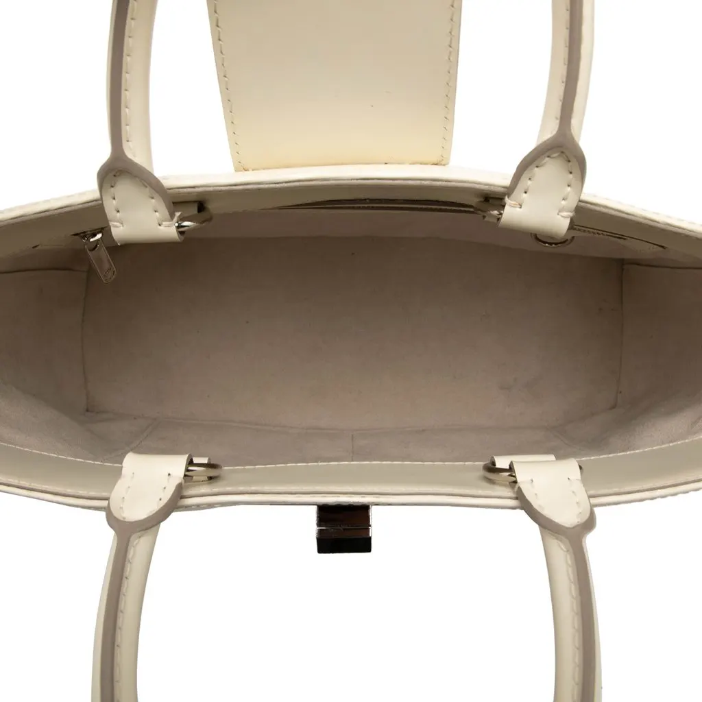Louis Vuitton Epi Mirabeau PM White Leather Good - Model View