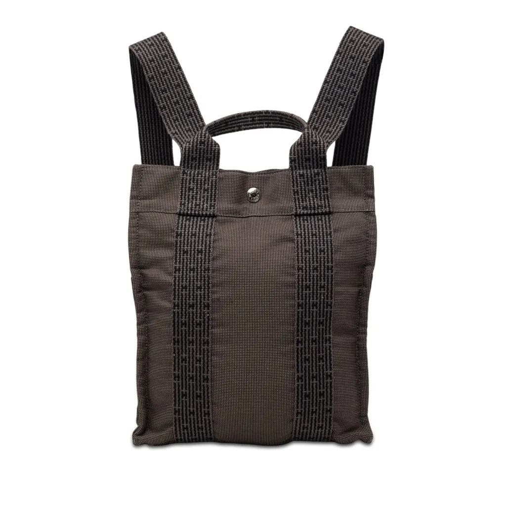 Hermès Canvas Herline Backpack PM Brown Very good - Front View