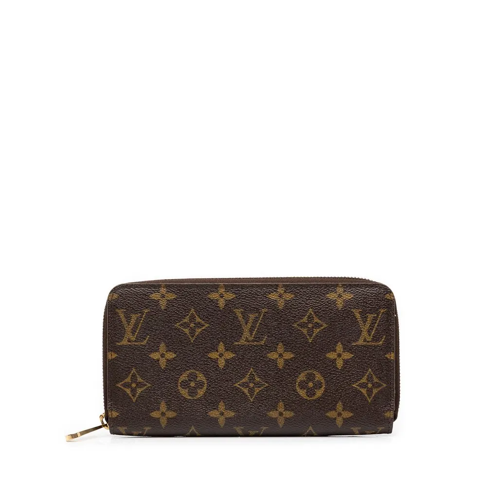 Louis Vuitton Monogram Zippy Long Wallet Brown Canvas Very good - Front View