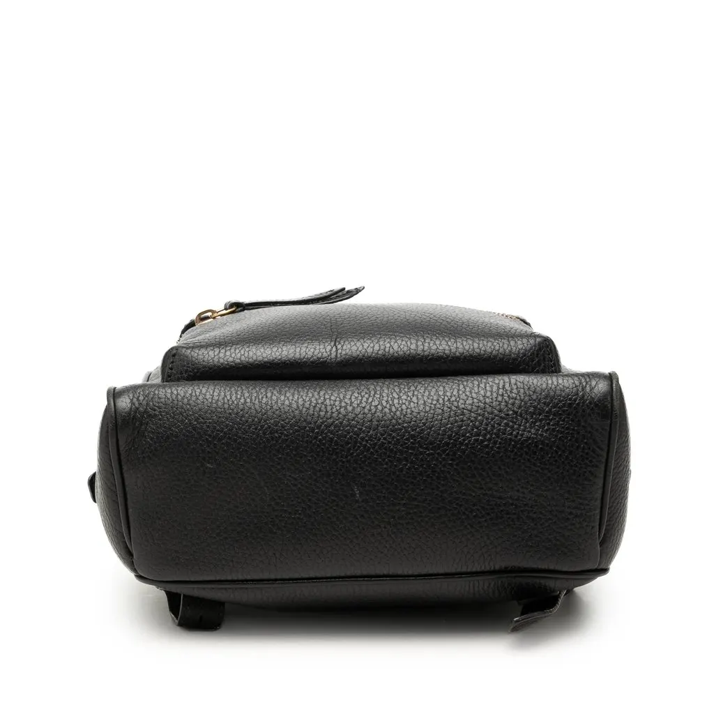 Gucci Pebbled Calfskin Soho Chain Backpack Black Leather Good - Inside View