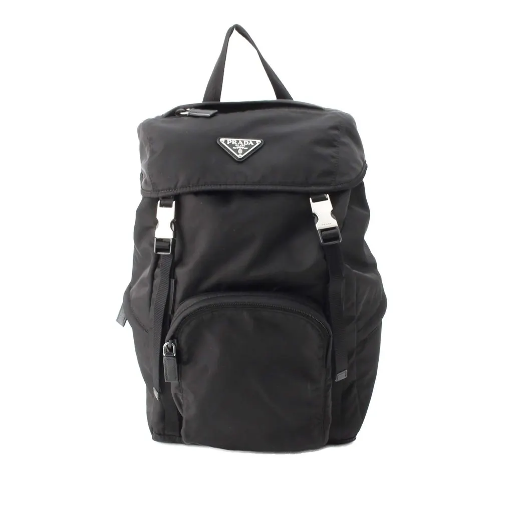 Prada Tessuto Backpack Black Very good - Front View