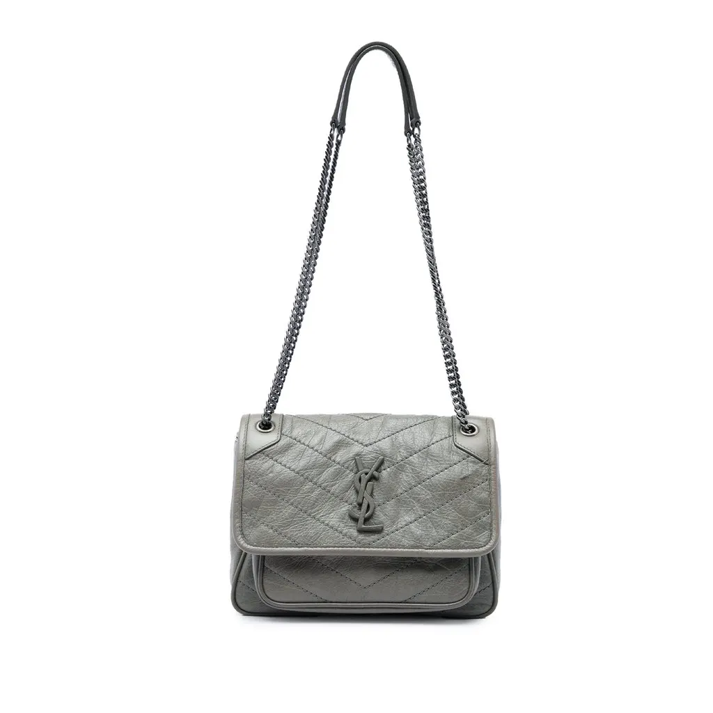 Saint Laurent Baby Crinkled Calfskin Niki MultiColor Leather Very good - Front View