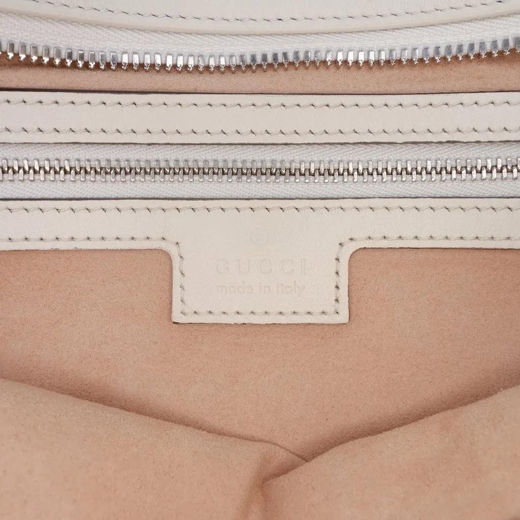 Gucci Small Calfskin Petite GG Tote White Leather Very good - Box View