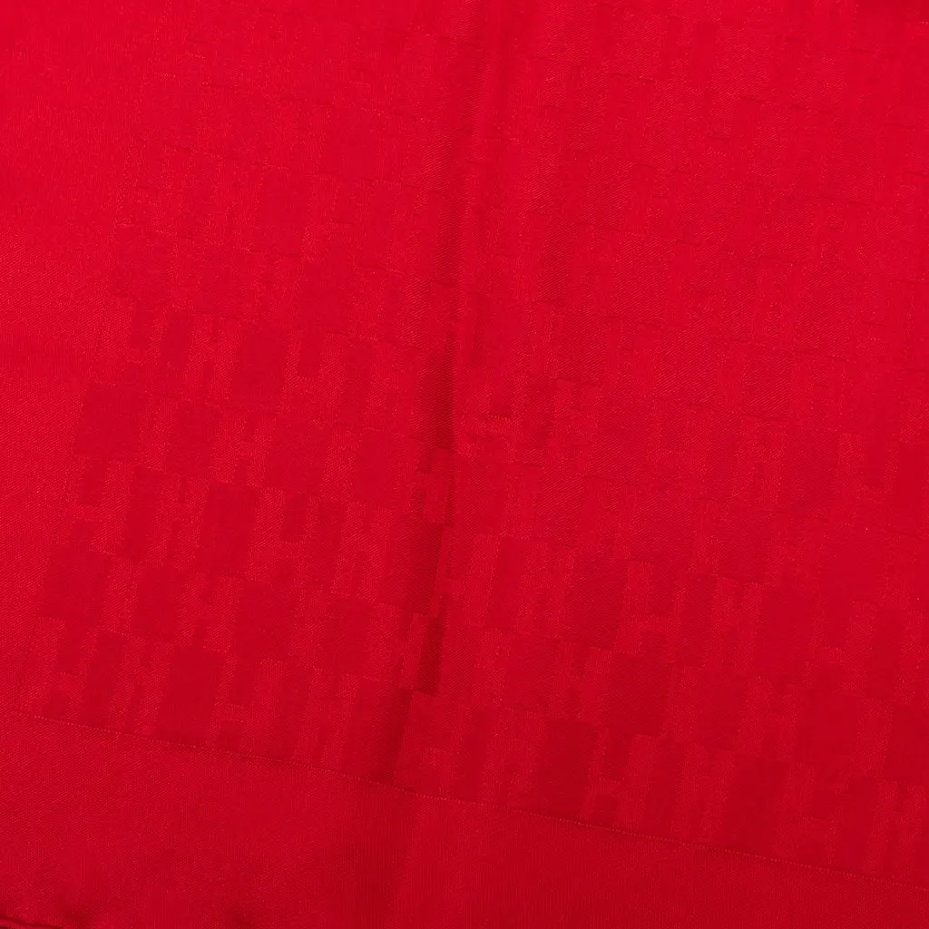 Hermès Faconnee Grand H Silk Pocket Square Scarf Red Very good - Box View