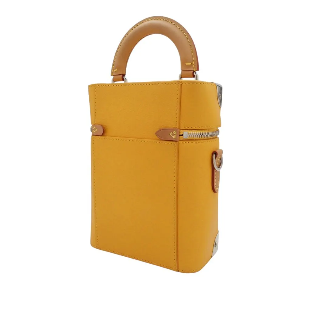 Louis Vuitton Leather Vertical Box Trunk Yellow Leather Very good - Back View
