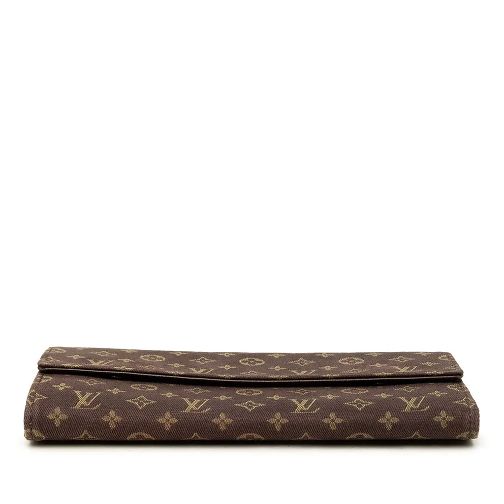 Louis Vuitton Monogram Mini Lin Sarah Wallet Brown Canvas Very good - Inside View