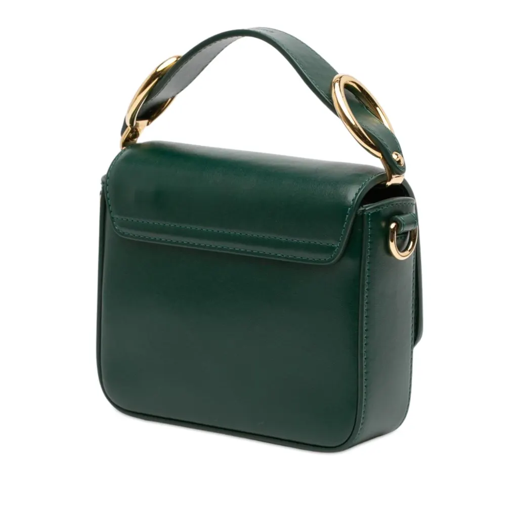 Chloé Mini Leather C Satchel Green Leather Very good - Back View