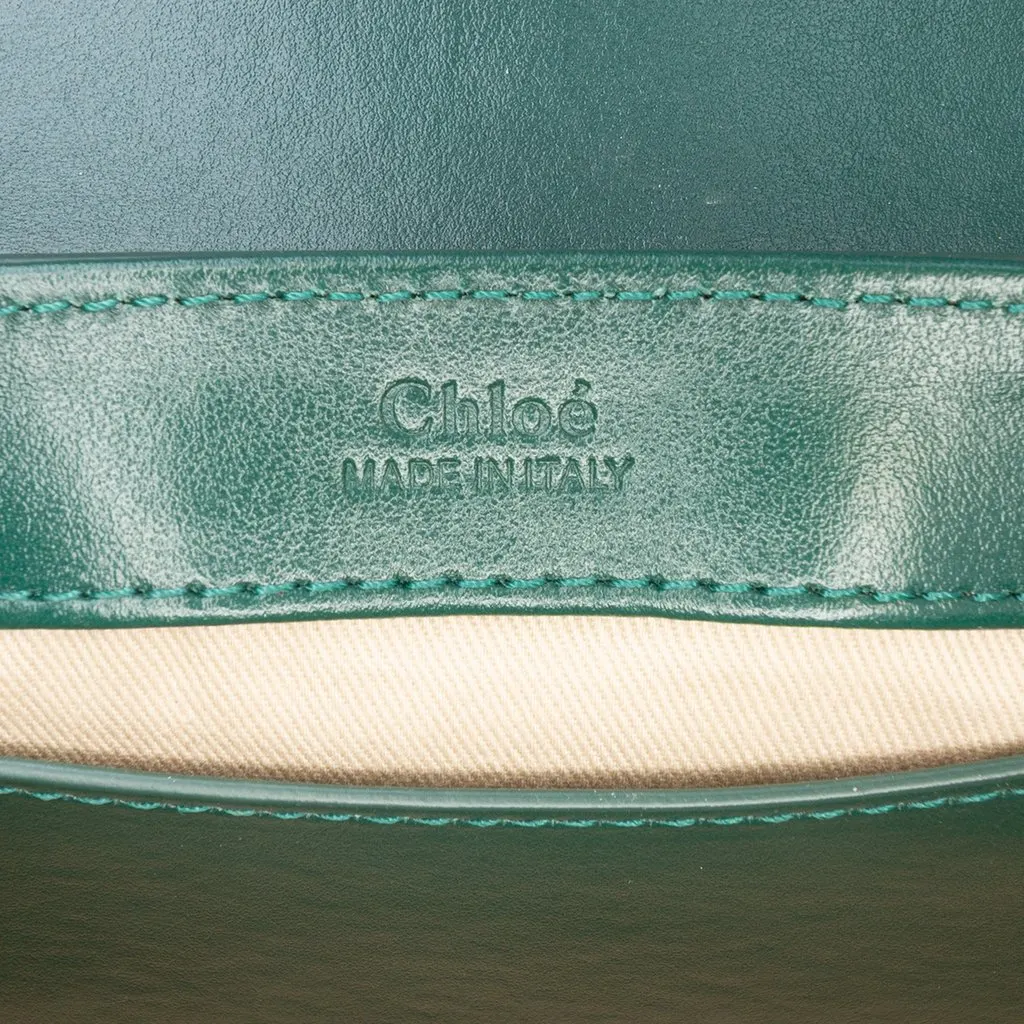 Chloé Mini Leather C Satchel Green Leather Very good - Box View
