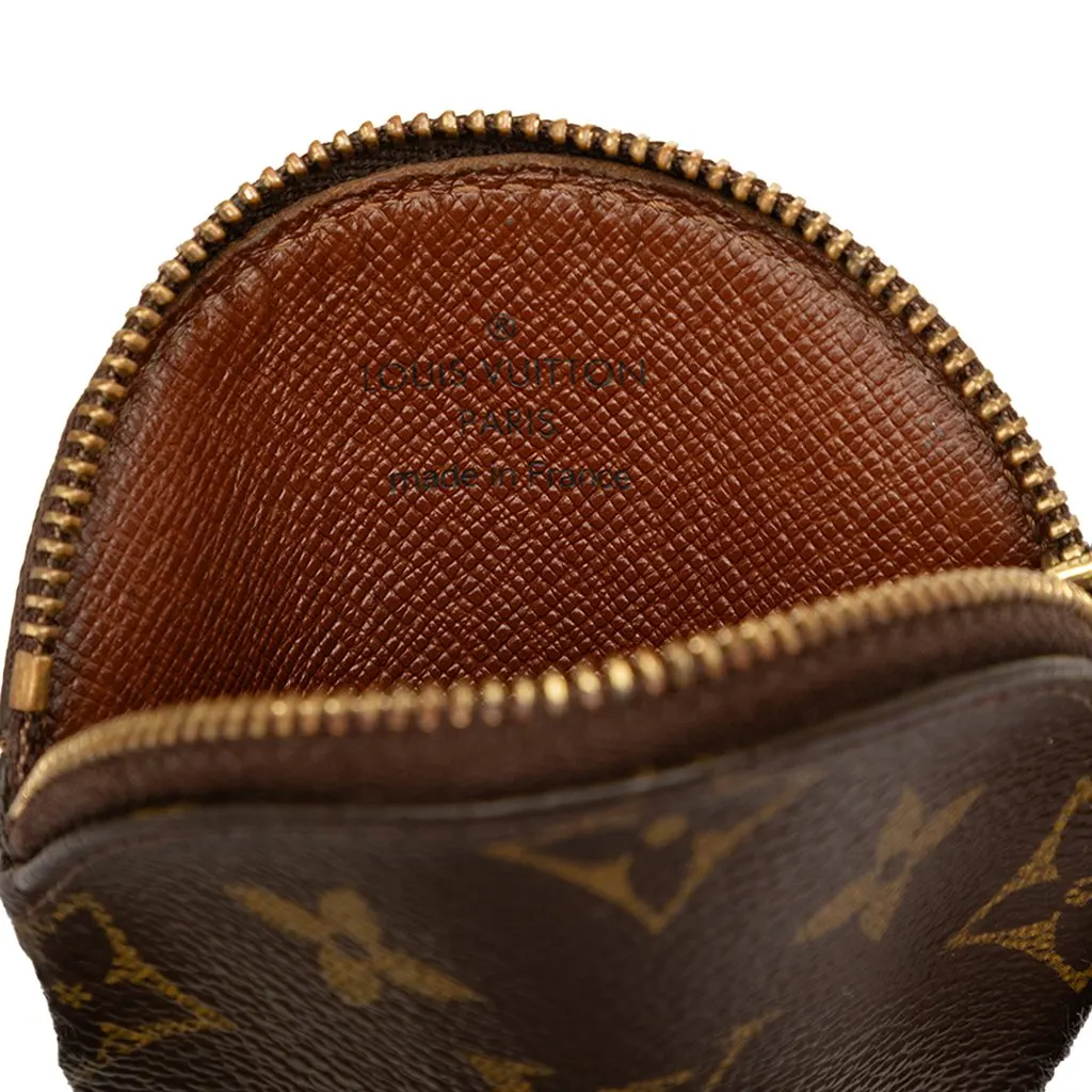 Louis Vuitton Monogram Round Coin Pouch Brown Canvas Good - Box View