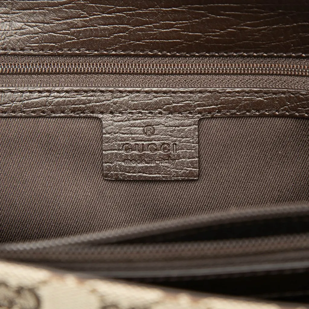 Gucci GG Canvas Bamboo Tote Beige Canvas Good - Box View