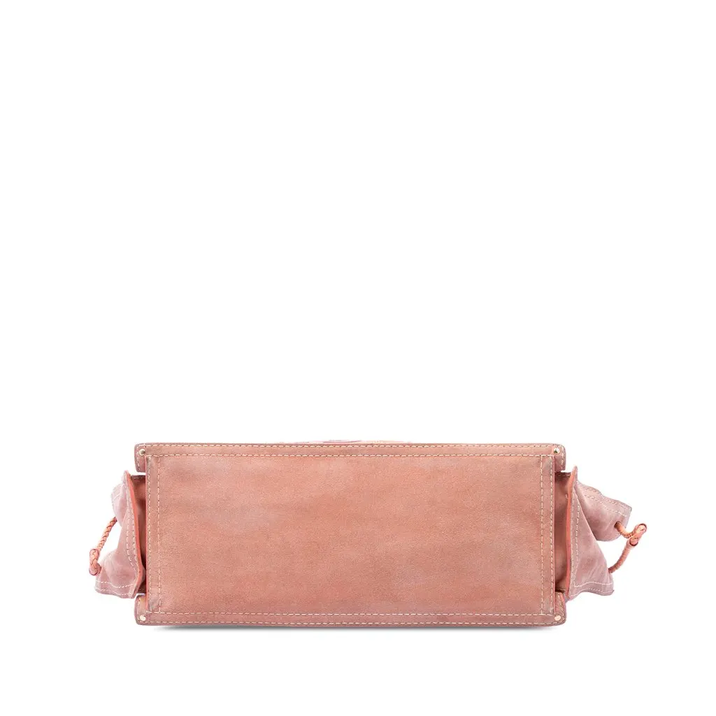 LOEWE Suede Crown Logo Shopper Tote Pink Leather Very good - Inside View