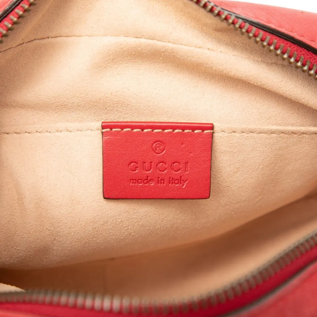 Gucci Mini GG Marmont Matelasse Leather Crossbody Red Leather Very good - Box View