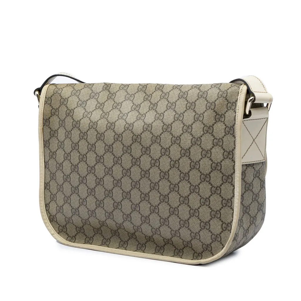 Gucci GG Supreme Crossbody Beige Canvas Good - Back View
