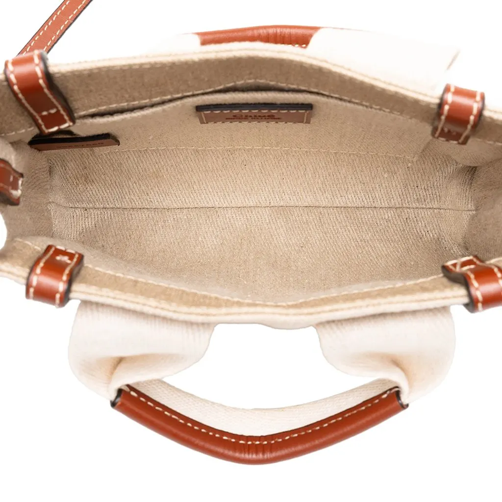 Chloé Mini Canvas Woody North South Tote Beige Canvas Very good - Model View