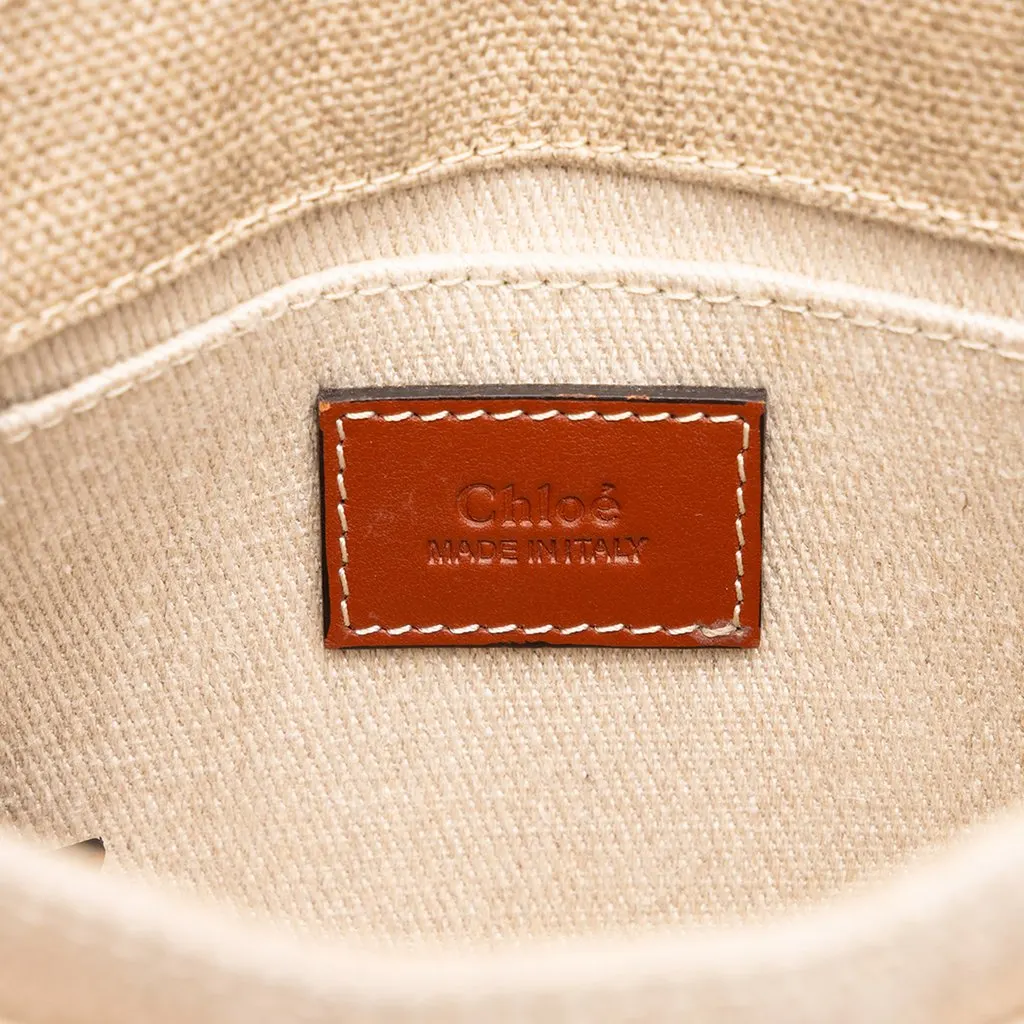 Chloé Mini Canvas Woody North South Tote Beige Canvas Very good - Box View