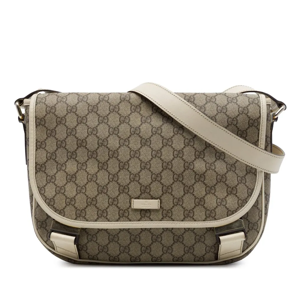 Gucci GG Supreme Crossbody Beige Very good - Front View