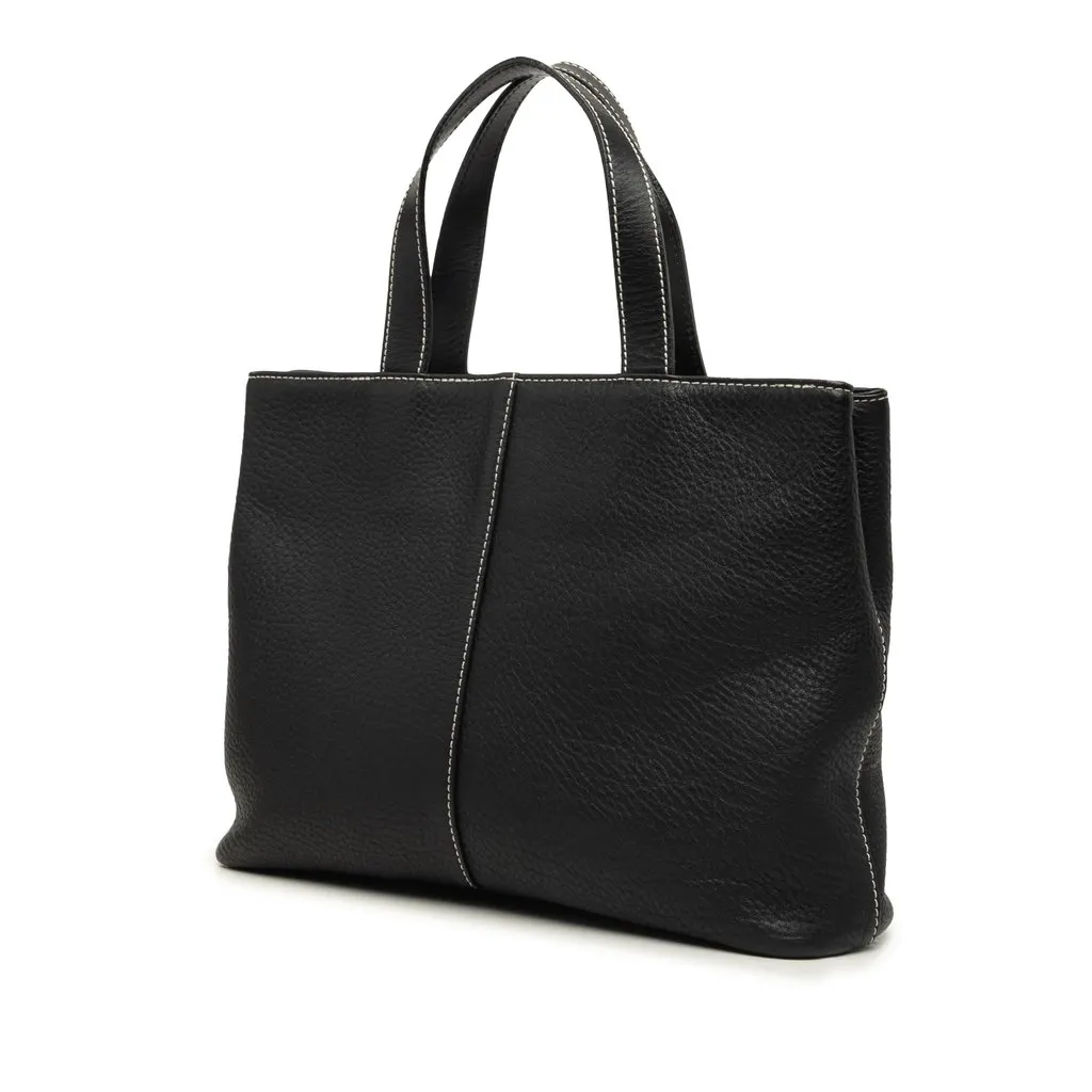 Burberry Leather Tote Black Leather Very good - Back View