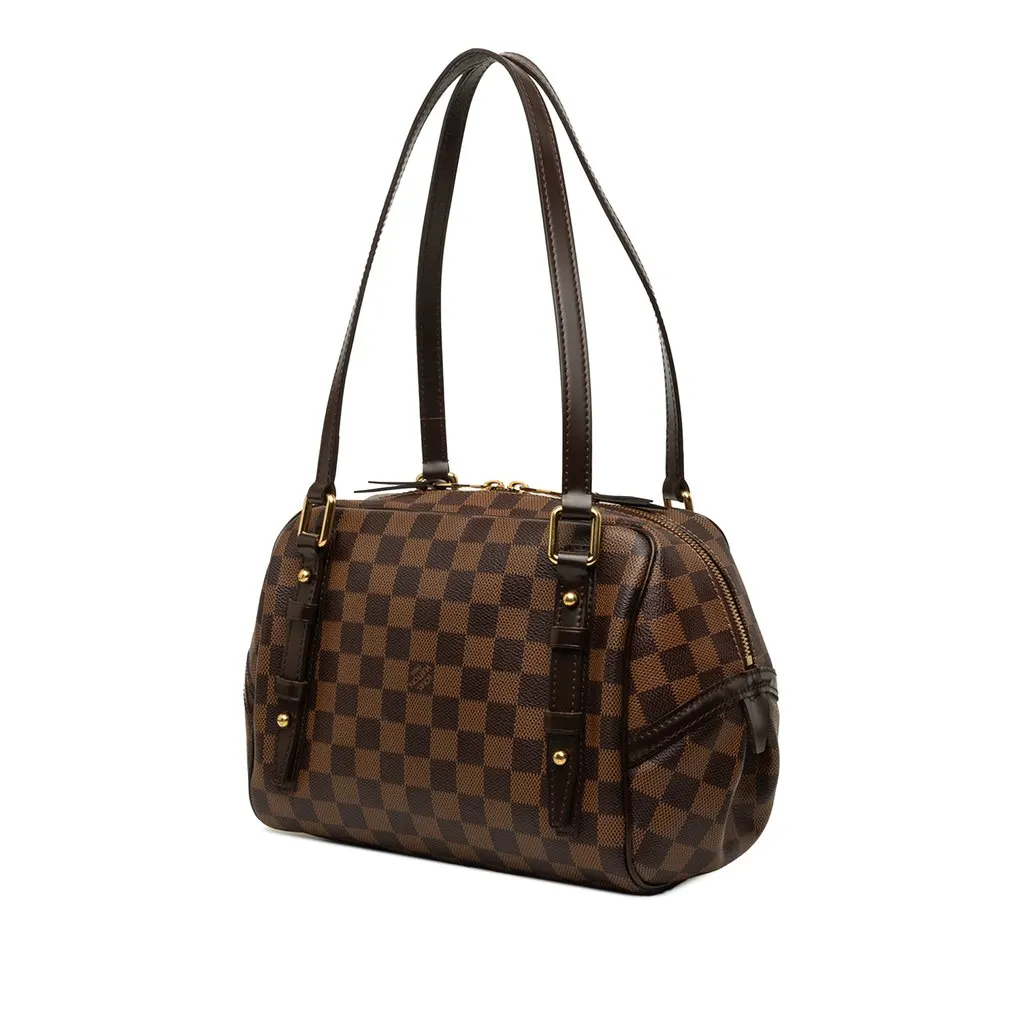 Louis Vuitton Damier Ebene Rivington PM Brown Canvas Good - Back View