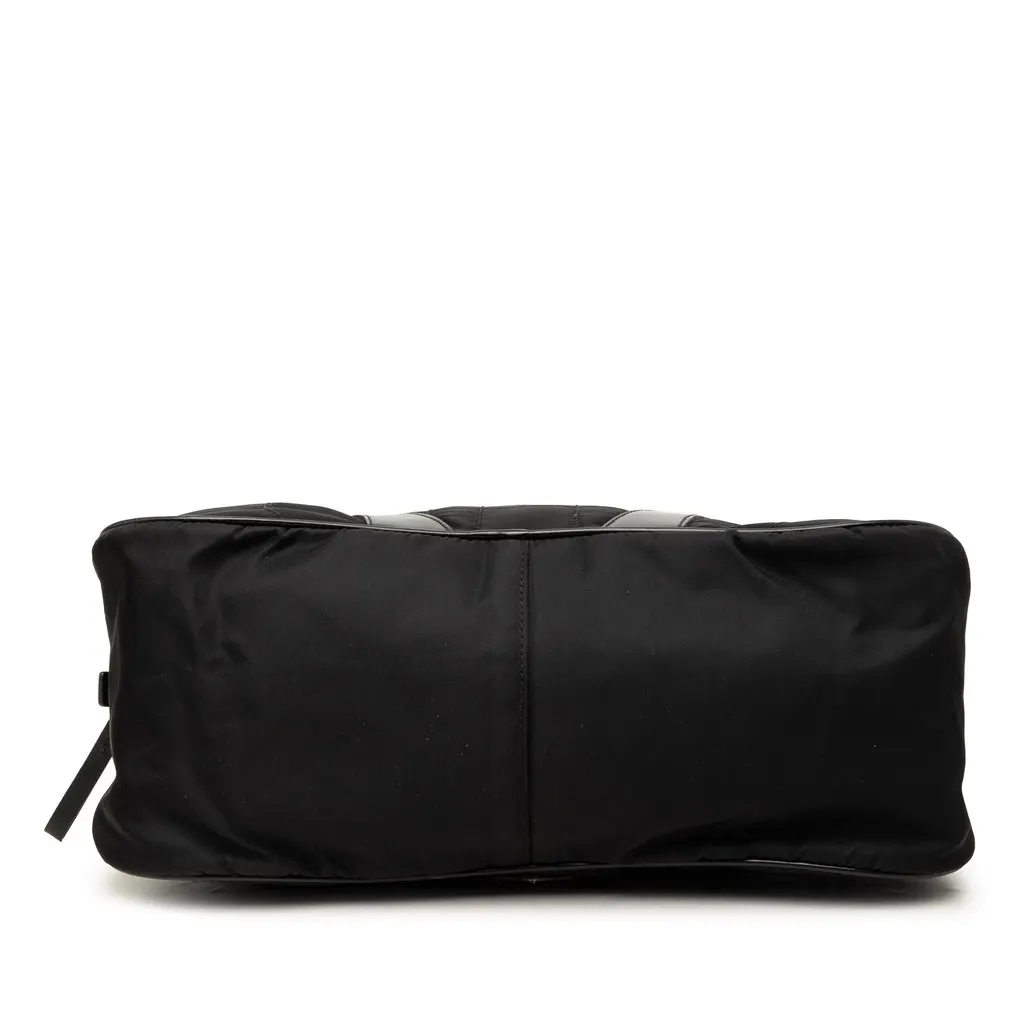 Prada Vitello Drive Trimmed Tessuto Bowler Bag Black Polyamide Good - Inside View