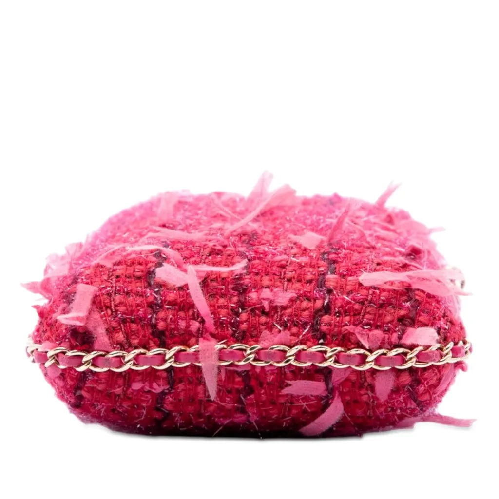 Chanel Tweed Chain Around Phone Holder Pink Very good - Inside View