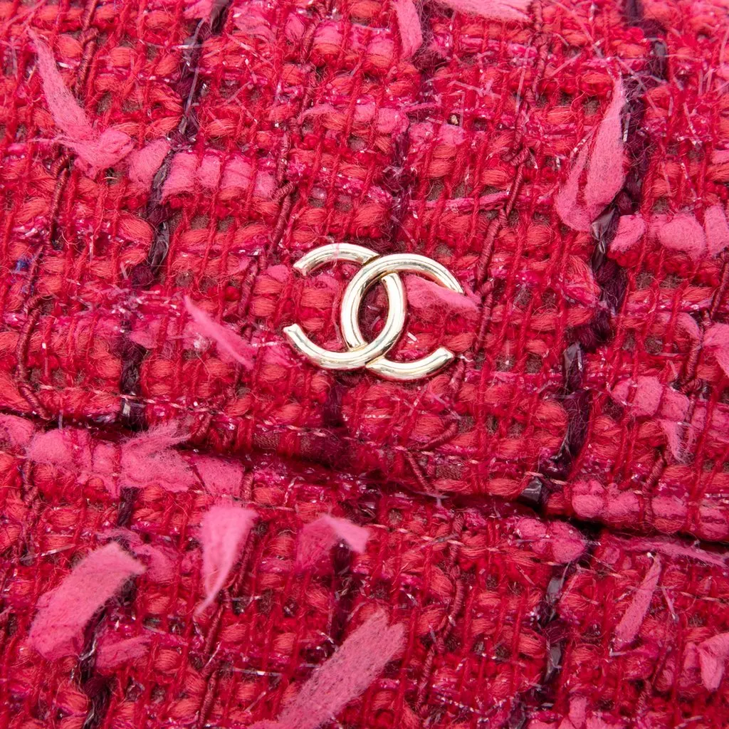 Chanel Tweed Chain Around Phone Holder Pink Very good - Box View