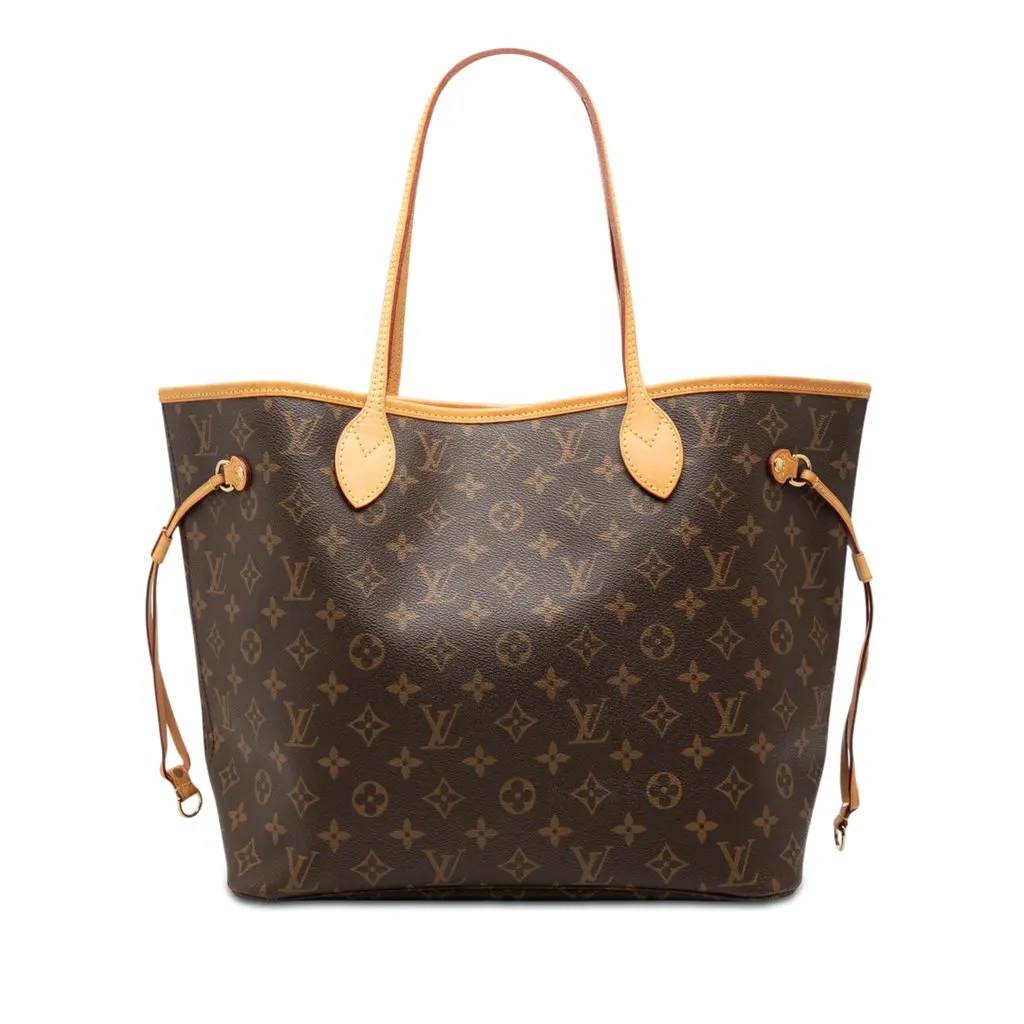 Louis Vuitton Monogram Neverfull MM Brown Very good - Front View