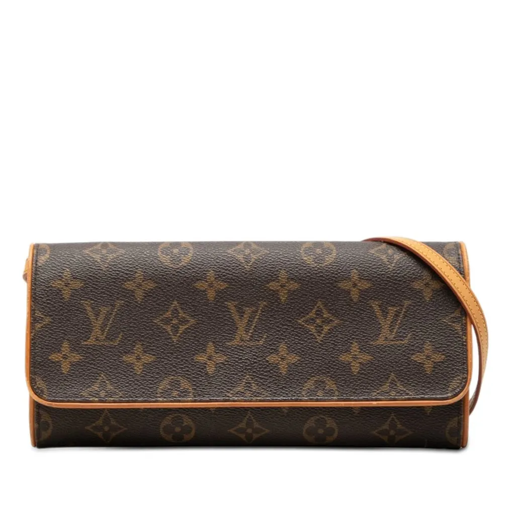 Louis Vuitton Monogram Pochette Twin GM Brown Very good - Front View