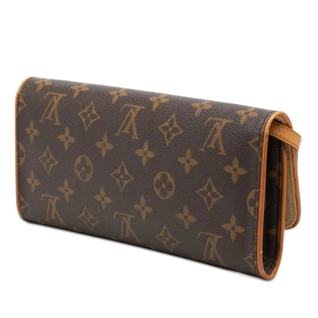 Louis Vuitton Monogram Pochette Twin GM Brown Very good - Back View