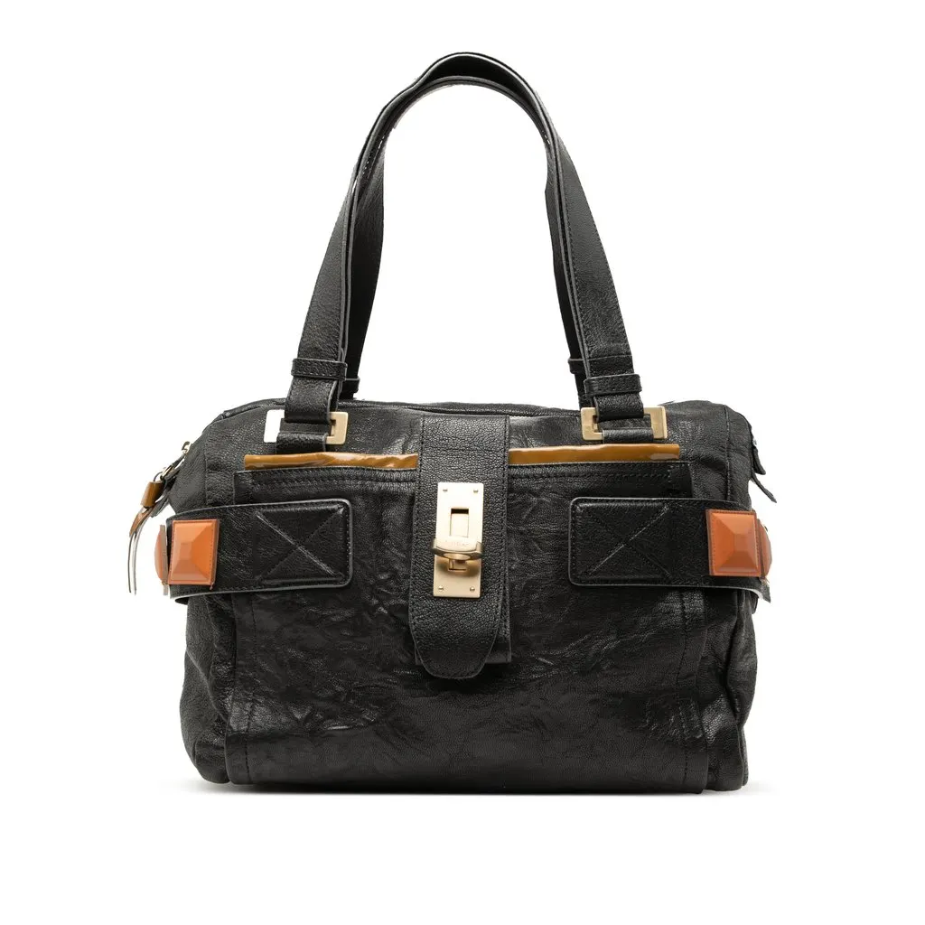 Chloé Leather Audra Shoulder Bag Black Leather Very good - Front View