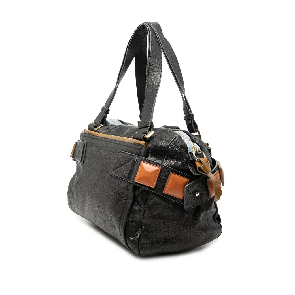 Chloé Leather Audra Shoulder Bag Black Leather Very good - Back View