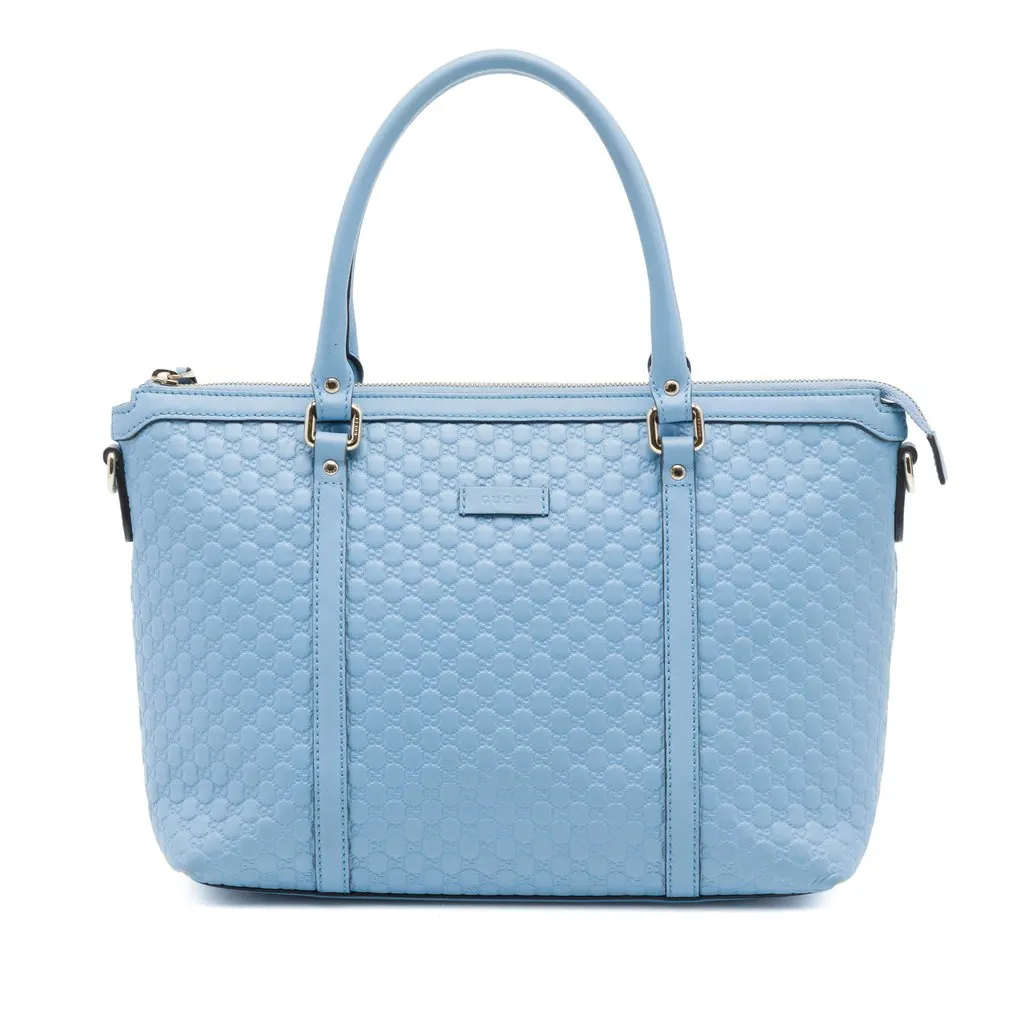 Gucci Small Microguccissima Joy Satchel Blue Leather Very good - Front View