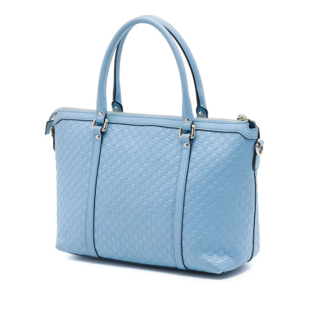 Gucci Small Microguccissima Joy Satchel Blue Leather Very good - Back View