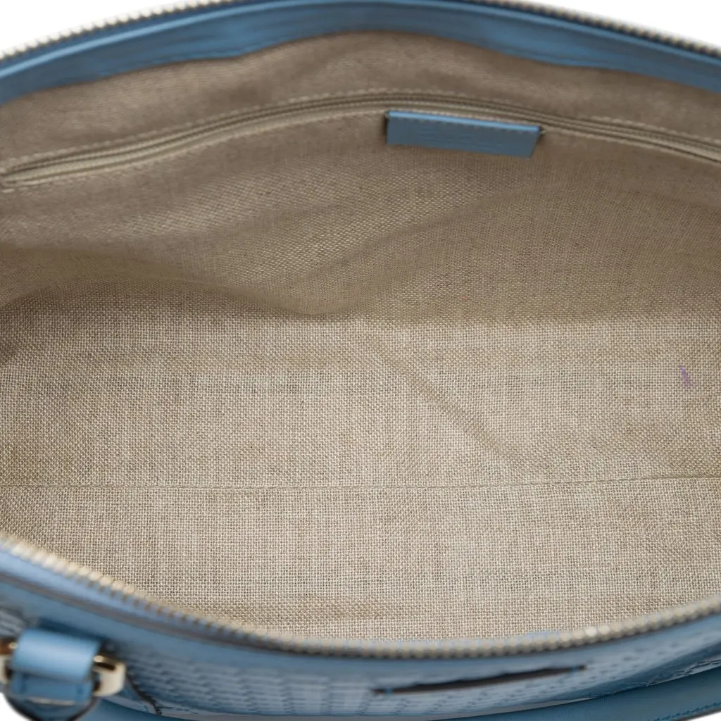 Gucci Small Microguccissima Joy Satchel Blue Leather Very good - Model View
