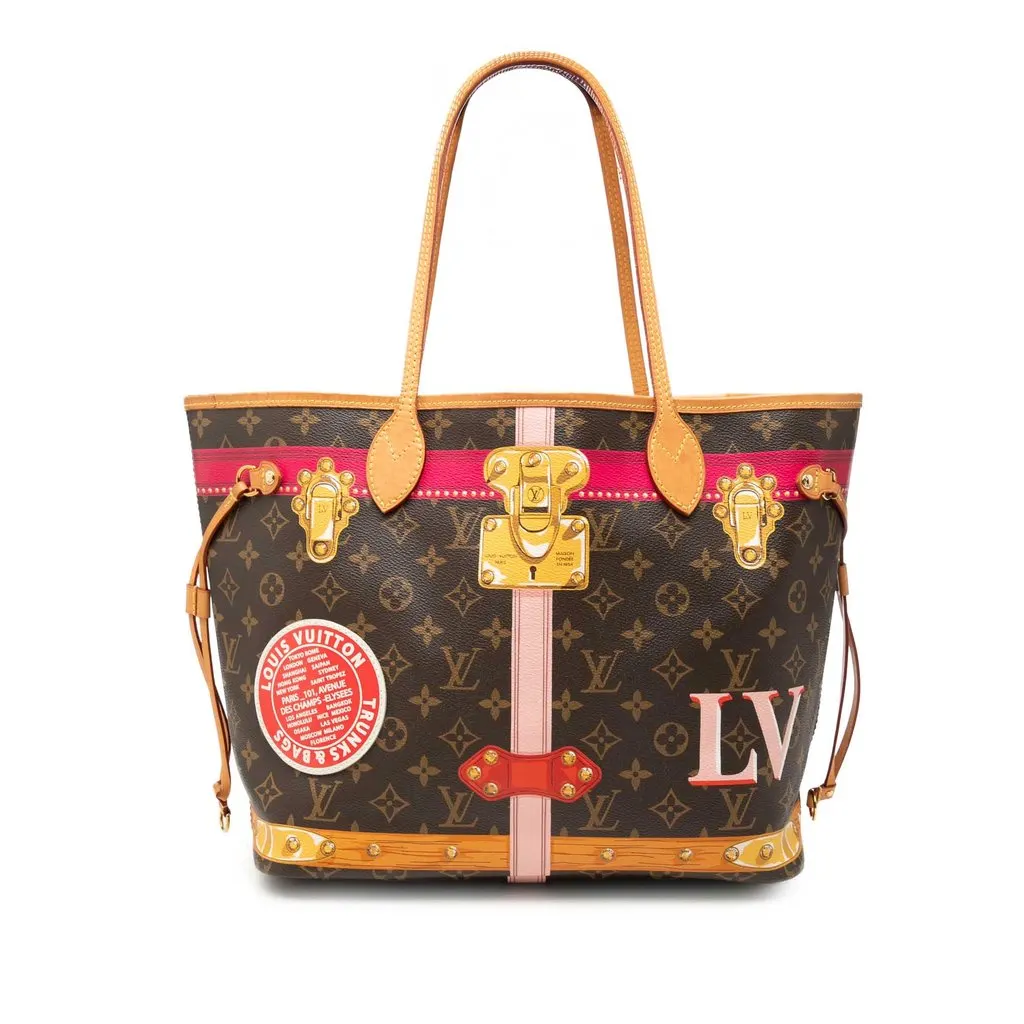 Louis Vuitton Monogram Summer Trunks Neverfull MM Brown Very good - Front View
