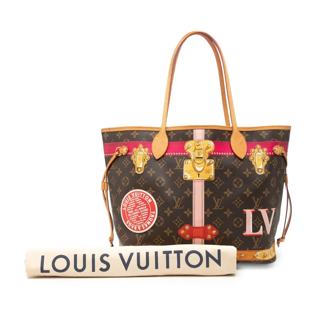 か*わ様 Louis Vuitton Trunks & Bags トートバッグ Louis Vuitton Monogram Summer Trunks Neverfull MM Brown Larg