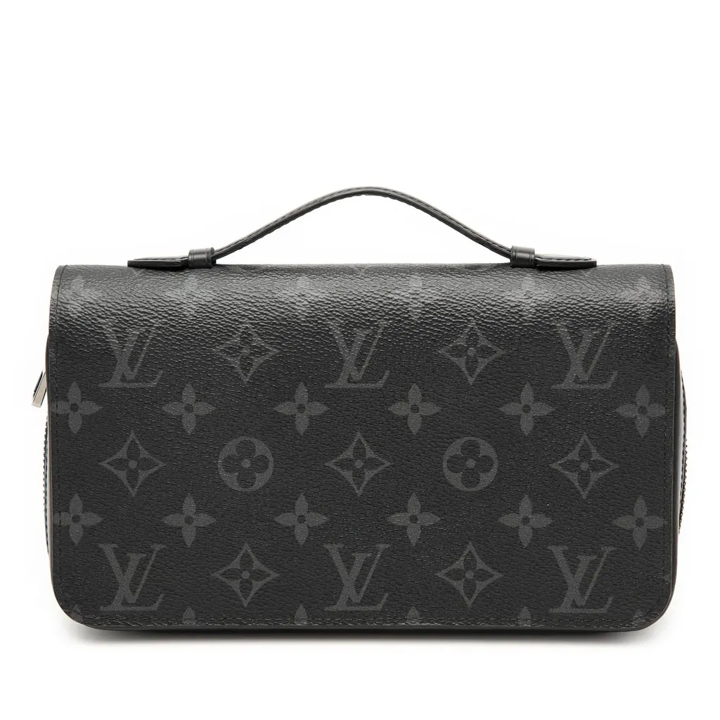 Louis Vuitton Monogram Eclipse Zippy XL Wallet Black Very good - Front View