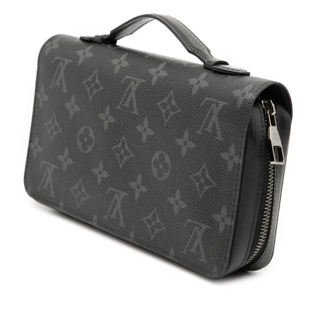 Louis Vuitton Monogram Eclipse Zippy XL Wallet Black Very good - Back View