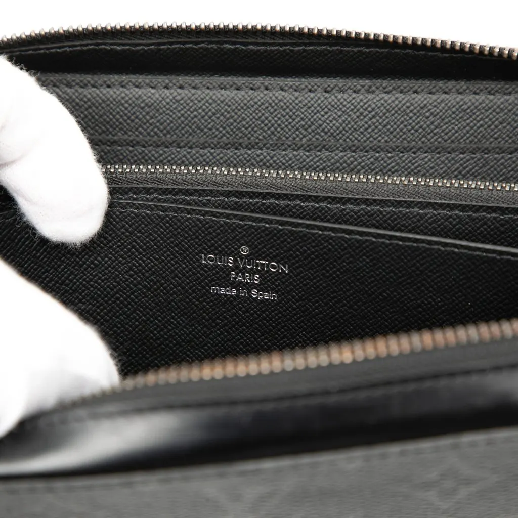 Louis Vuitton Monogram Eclipse Zippy XL Wallet Black Very good - Box View