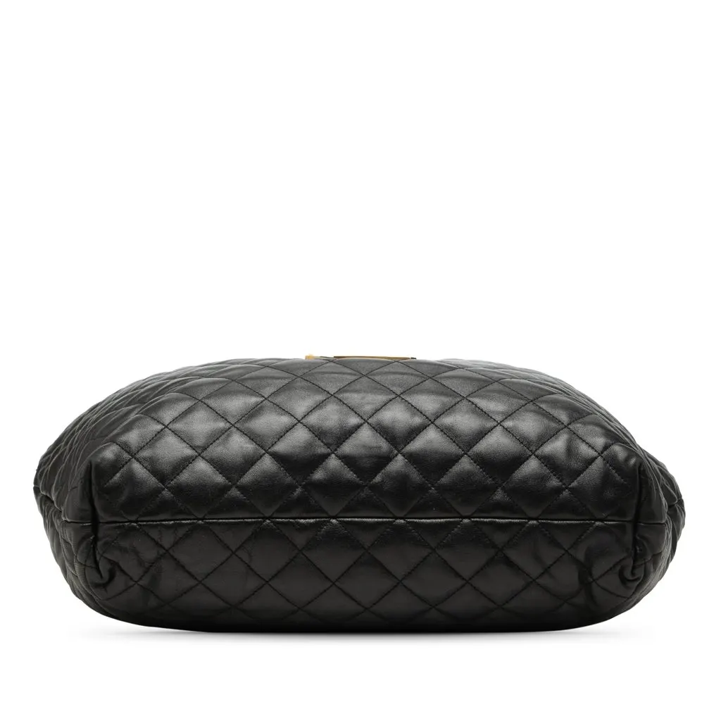 Saint Laurent Maxi Quilted Lambskin Icare Shopping Tote Black Leather Very good - Inside View