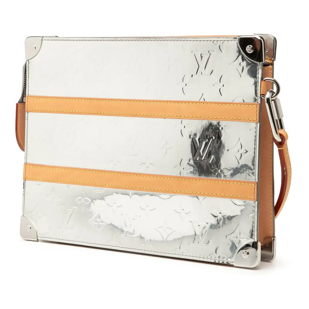 Louis Vuitton Monogram Mirror Trunk Pouch Silver Very good - Back View