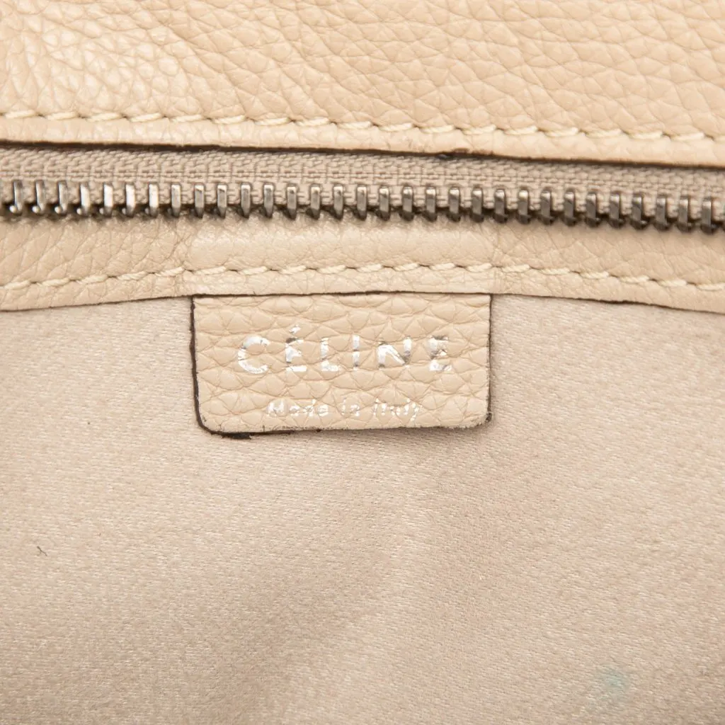 Celine Nano Leather Luggage Tote Beige Leather Very good - Box View
