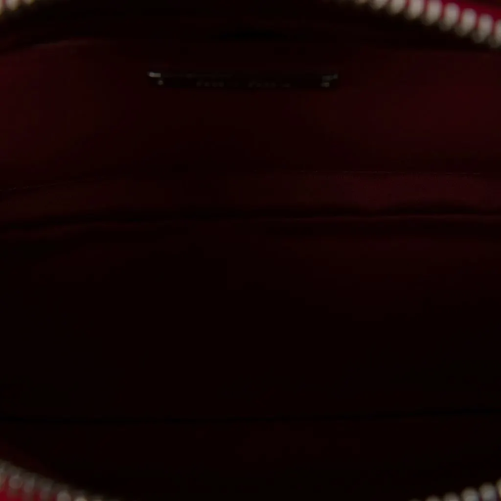 Miu Miu Sequins Paillettes and Calfskin Logo Crossbody Red Satin Very good - Model View