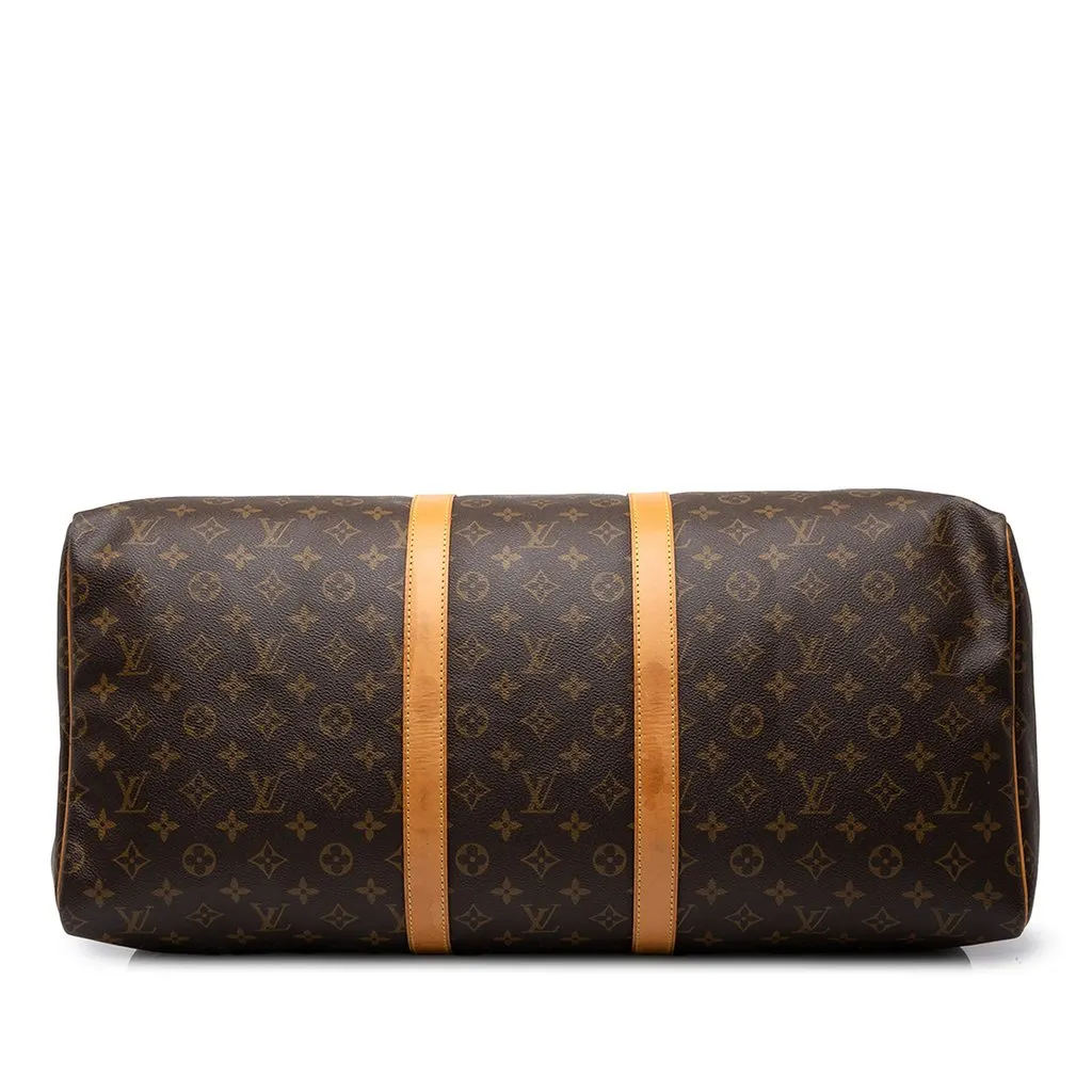 Louis Vuitton Monogram Keepall 55 Brown Canvas Good - Inside View