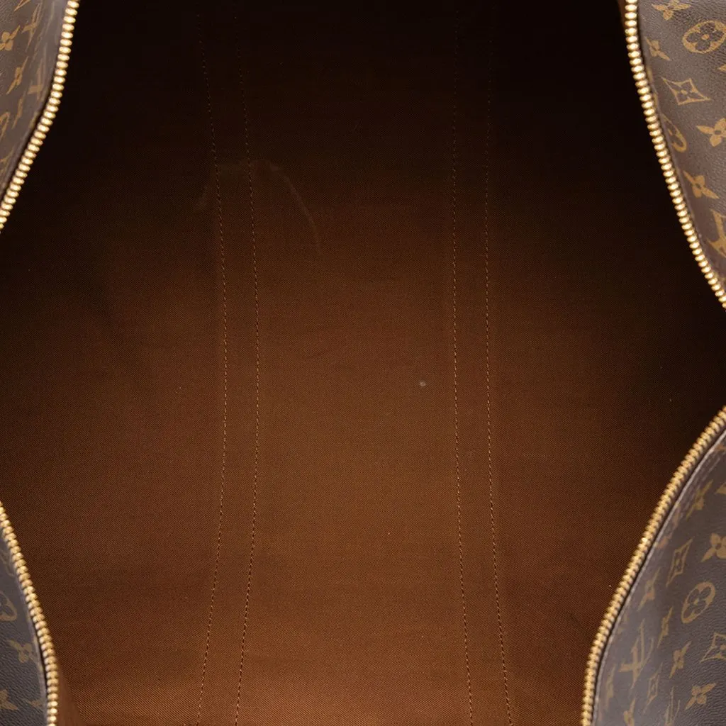 Louis Vuitton Monogram Keepall 55 Brown Canvas Good - Model View
