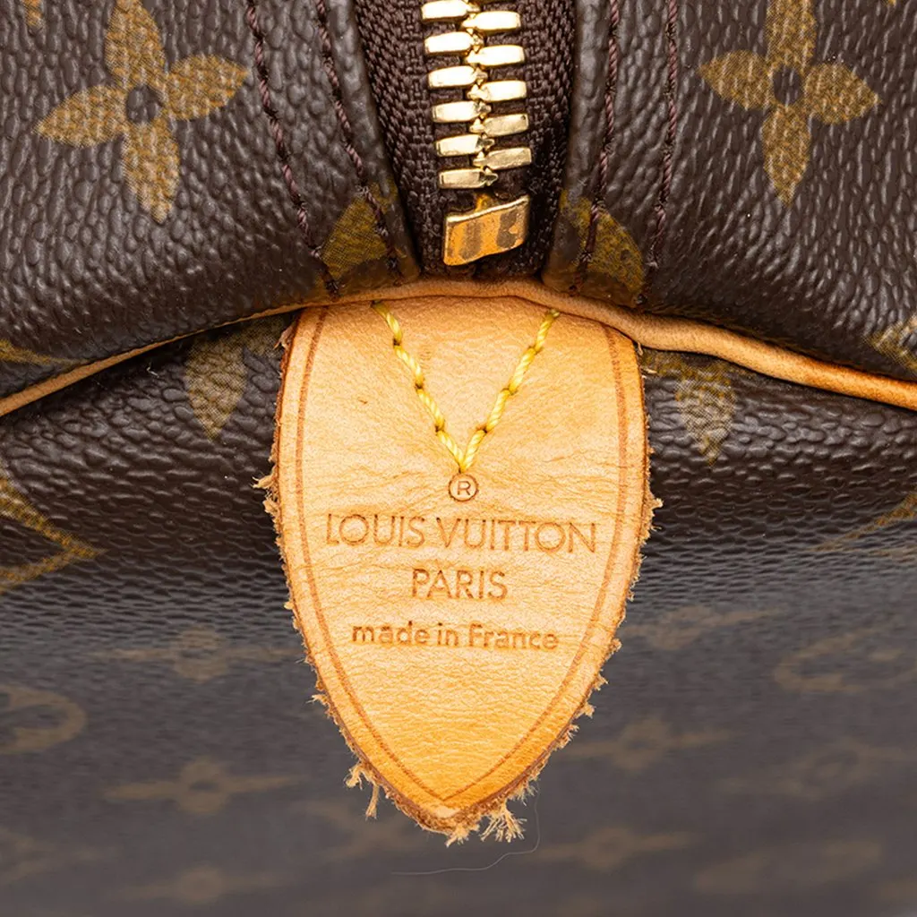 Louis Vuitton Monogram Keepall 55 Brown Canvas Good - Box View